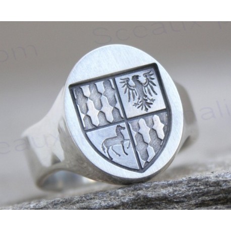 Bague cachet Blason ou motif personnel