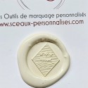 Blason écu des demoiselles en cire, tampon à cire blason made in France