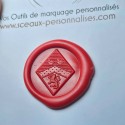 écu en losange, tampon écu des dames personnalisé en ligne